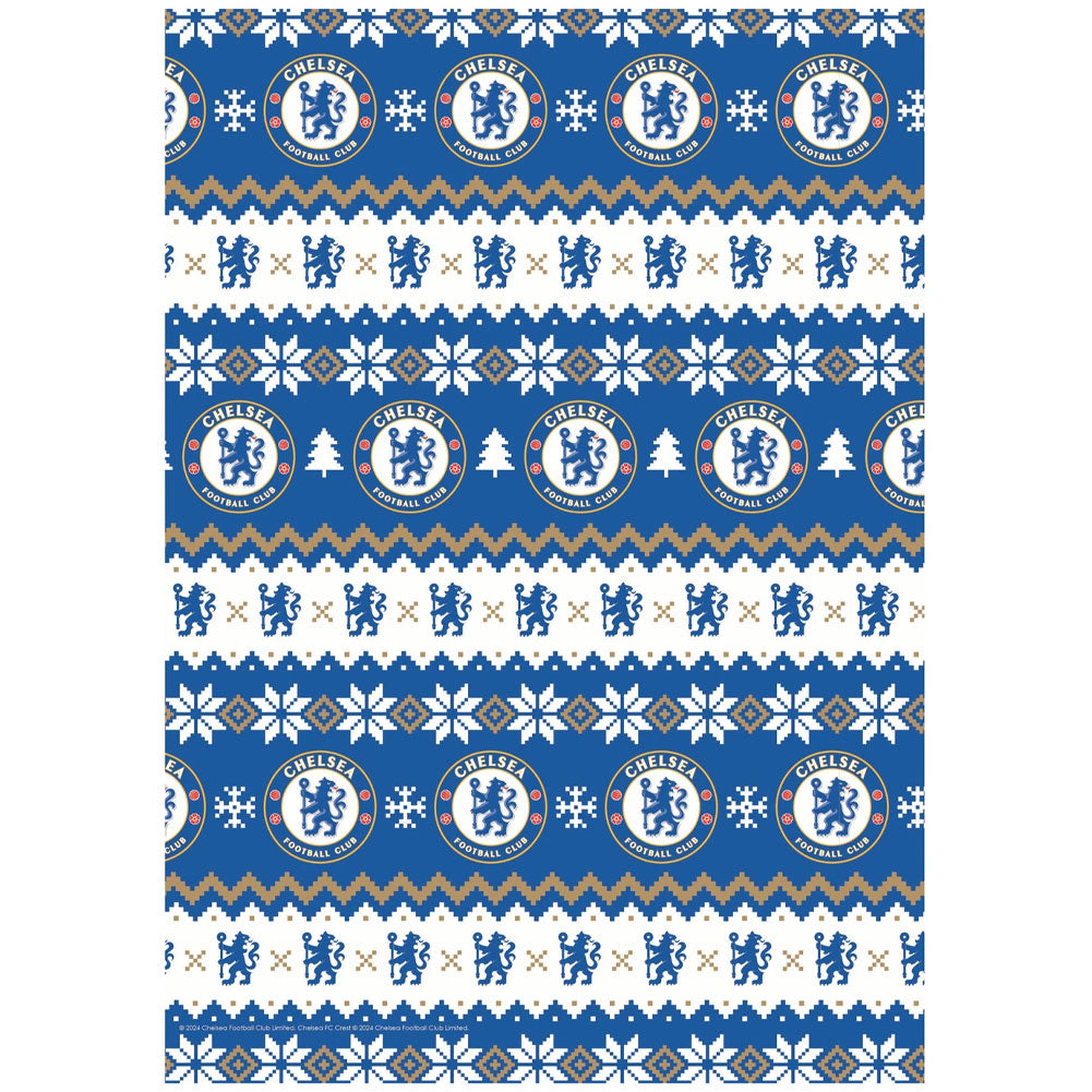 Chelsea FC Christmas Gift Wrap - Shop Gift Wrap & Bags At Gift Moments - 1