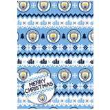 Manchester City FC Christmas Gift Wrap - Shop Gift Wrap & Bags At Gift Moments - 1