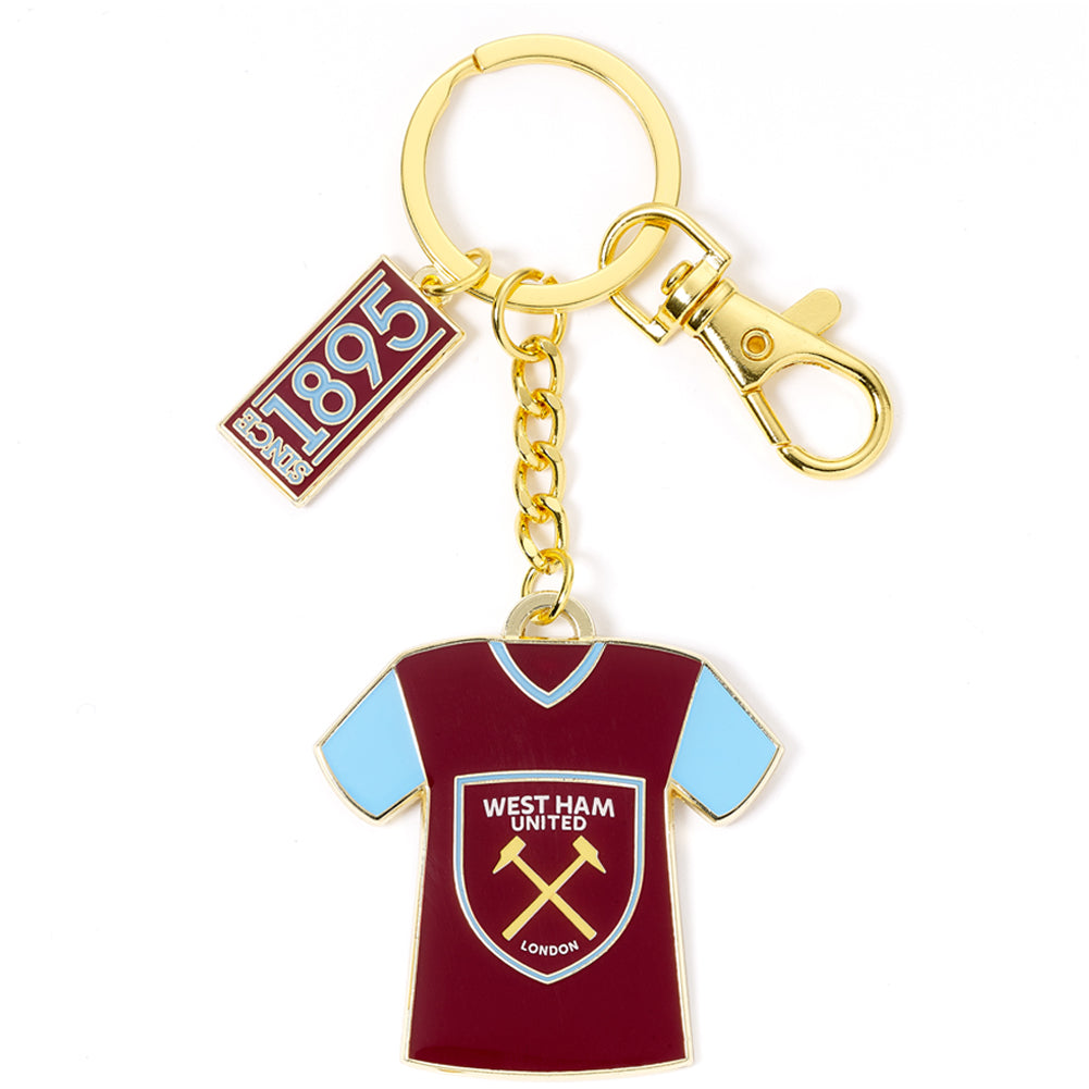 West Ham United FC Shirt Charm Keyring - Shop Keyrings At Gift Moments - 2