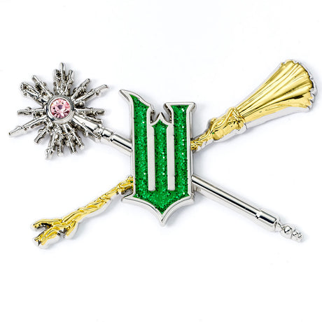 Wicked Wand & Broomstick Pin Badge - Shop Badges At Gift Moments - 1
