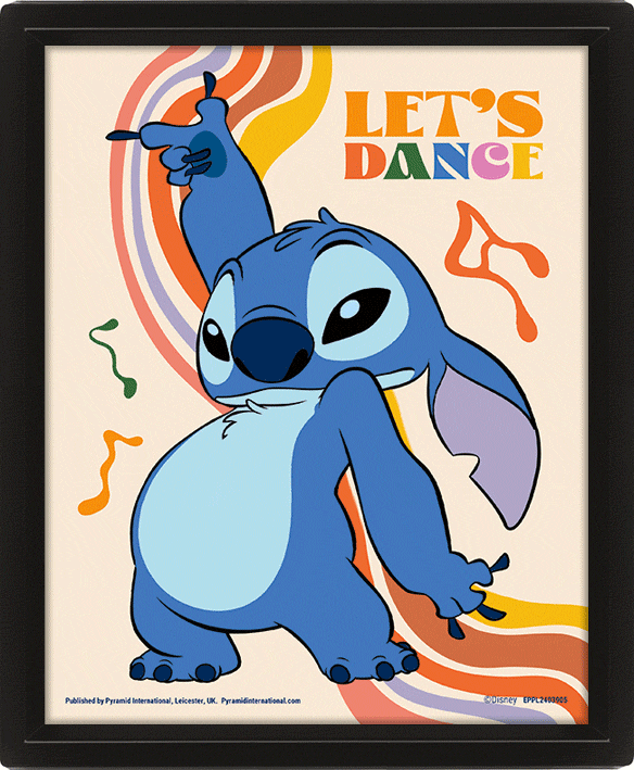 Lilo & Stitch Let’s Dance Framed 3D Picture - Shop Framed Prints At Gift Moments - 1