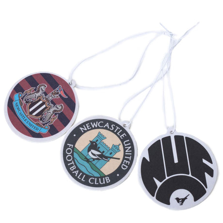 Newcastle United FC 3pk Retro Air Freshener - Shop Car Accessories At Gift Moments - 1