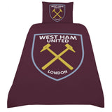 West Ham United FC Crest Single Duvet Set - Shop Bedroom At Gift Moments - 1