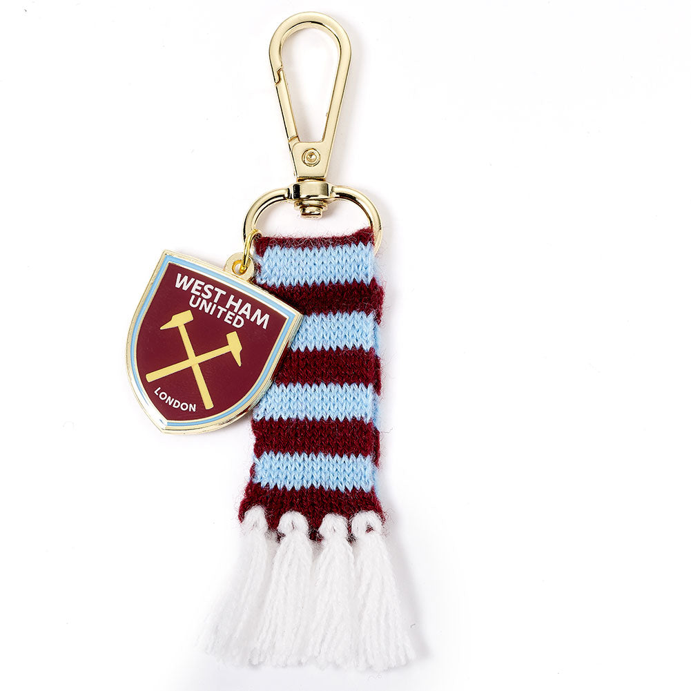 West Ham United FC Bar Scarf Bag Charm - Shop Keyrings At Gift Moments - 2