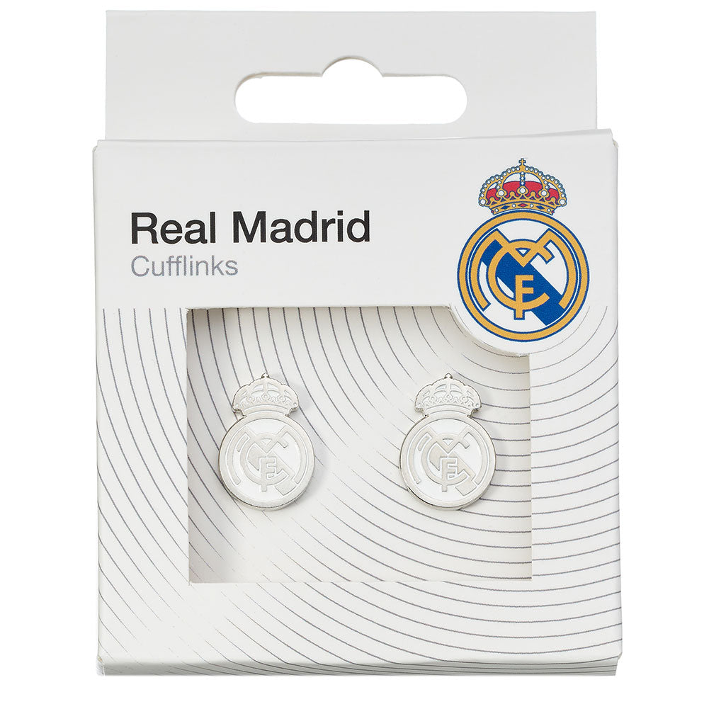Real Madrid CF Silver Plated Formed Cufflinks