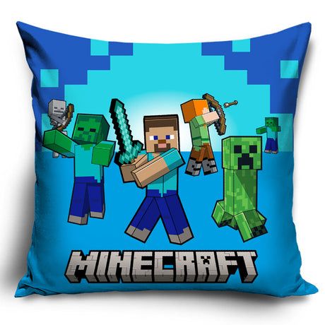 Minecraft Characters Velvet Feel Cushion - Shop Cushions At Gift Moments - 1