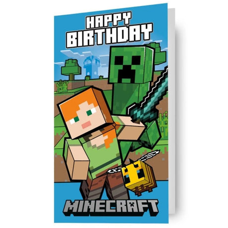 Minecraft Alex & Creeper Birthday Card - Shop Greeting Cards At Gift Moments - 1