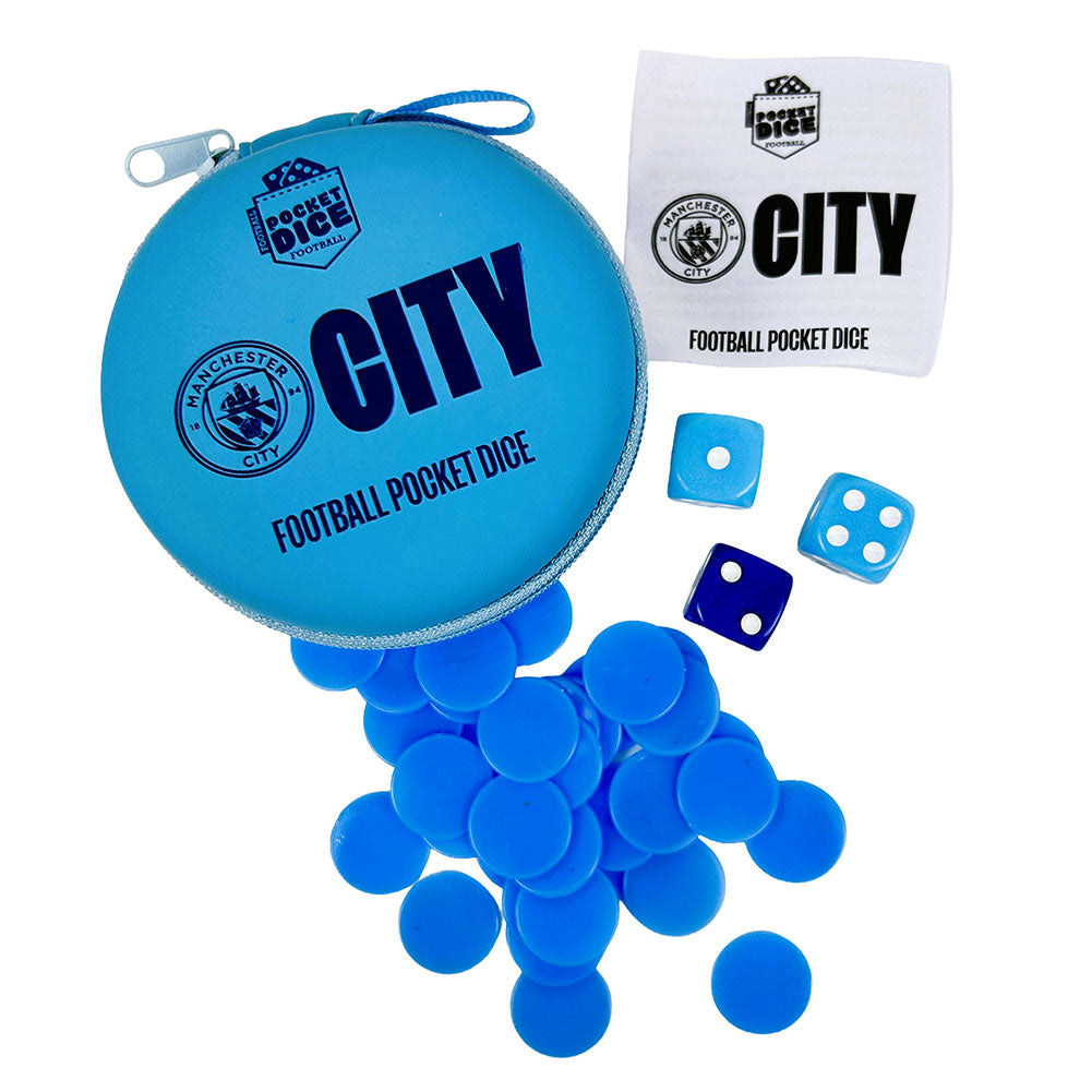Manchester City FC Pocket Dice Game - Shop Puzzles & Games At Gift Moments - 1