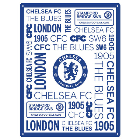 Chelsea FC Large Montage Sign - Shop Signs & Plaques At Gift Moments - 1