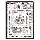 Newcastle United FC Large Montage Sign - Shop Signs & Plaques At Gift Moments - 1