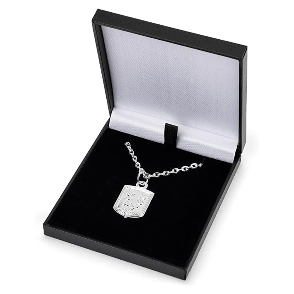 Aston Villa FC Silver Plated Boxed Pendant CR - Shop Necklaces At Gift Moments - 1
