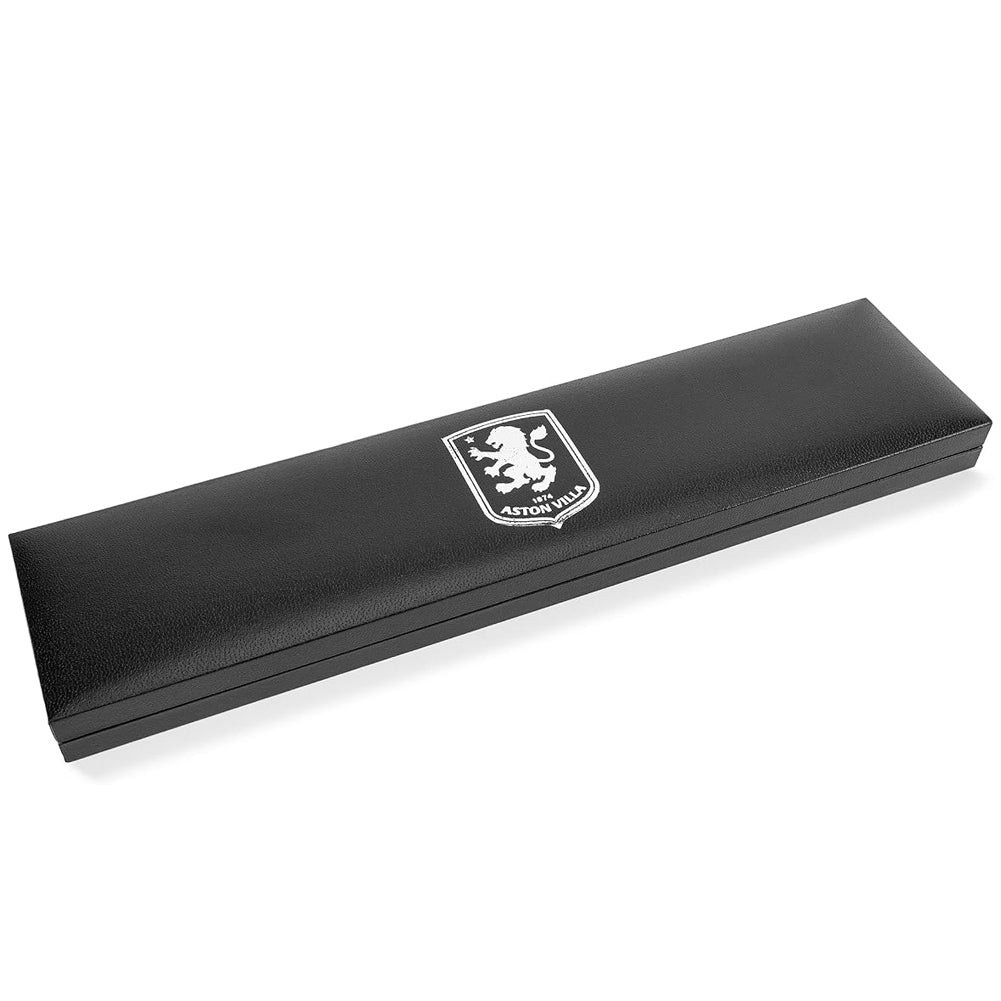 Aston Villa FC Black IP Leather Bracelet - Shop Bracelets At Gift Moments - 3