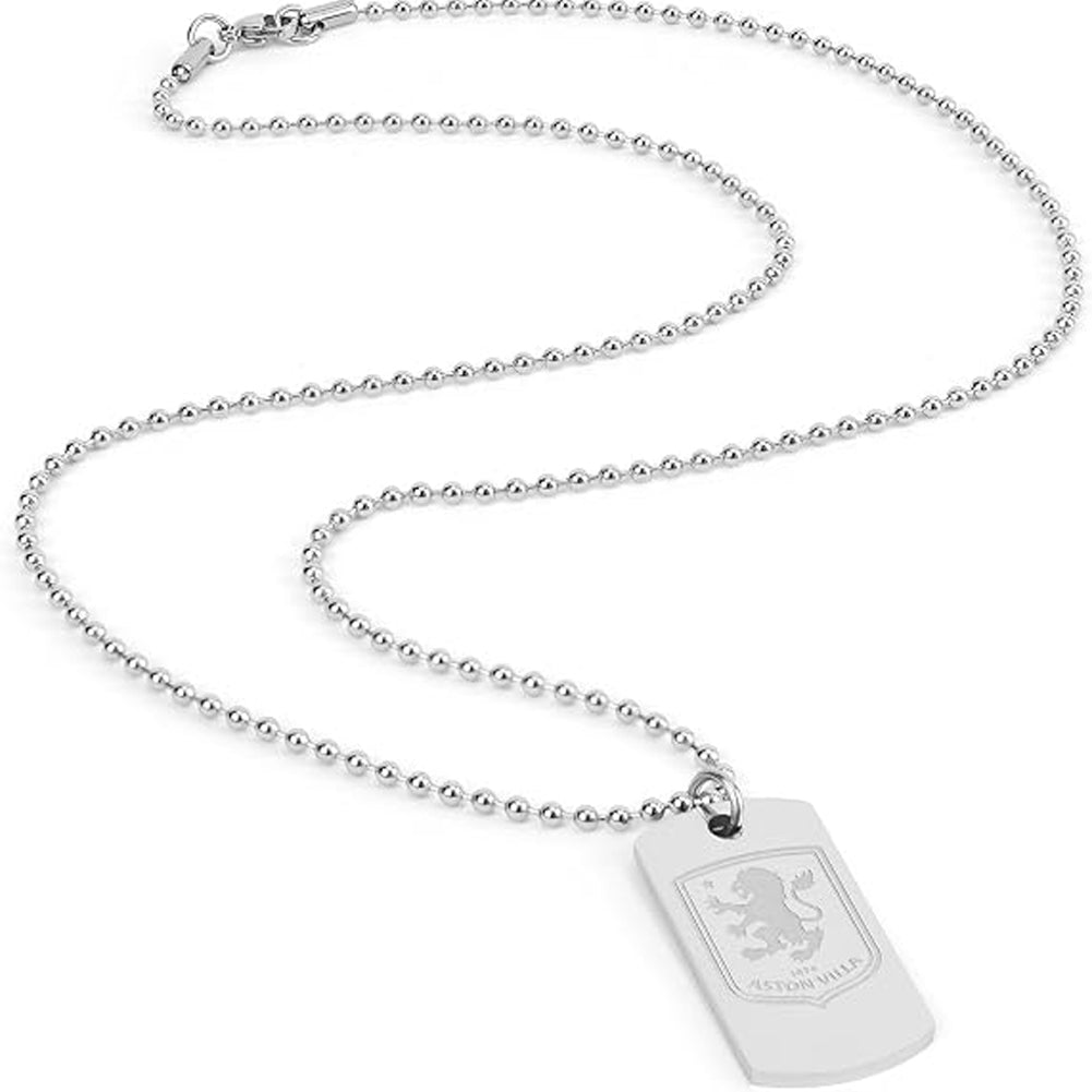 Aston Villa FC Engraved Dog Tag & Chain - Shop Necklaces At Gift Moments - 2