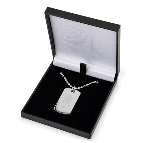 Aston Villa FC Engraved Dog Tag & Chain - Shop Necklaces At Gift Moments - 3