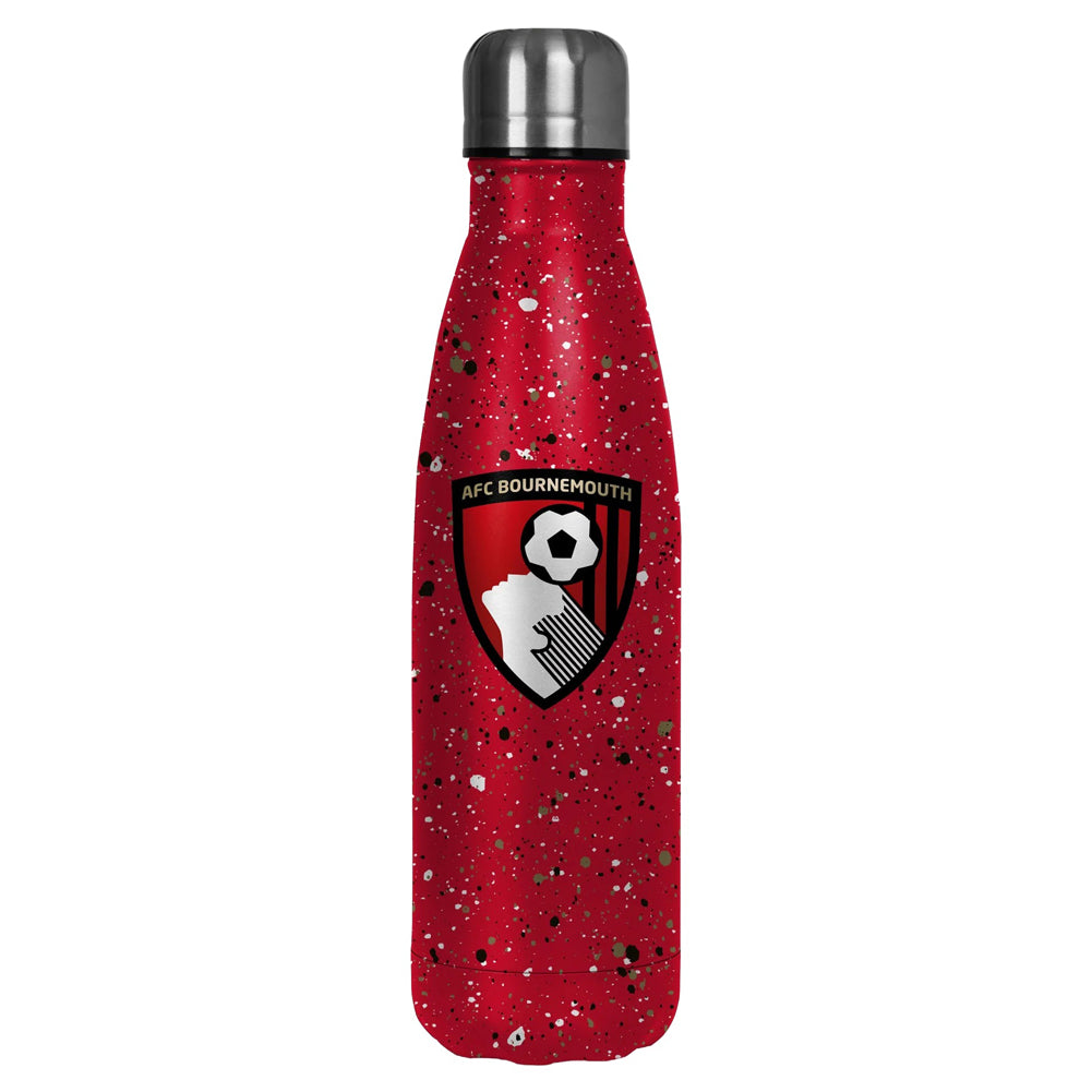 AFC Bournemouth Paint Splatter Thermal Flask - Shop Water Bottles At Gift Moments - 1
