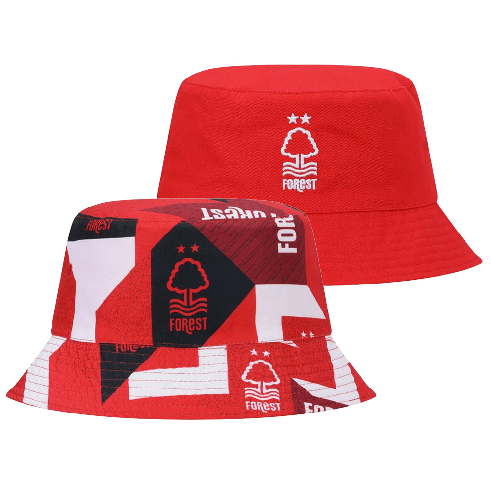 Nottingham Forest FC Geo Bucket Hat - Shop Caps & Hats At Gift Moments - 1