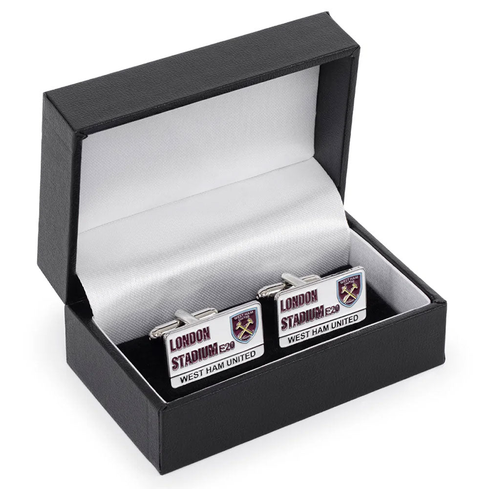 West Ham United FC Street Sign Cufflinks - Shop Cufflinks & Tie Slides At Gift Moments - 1