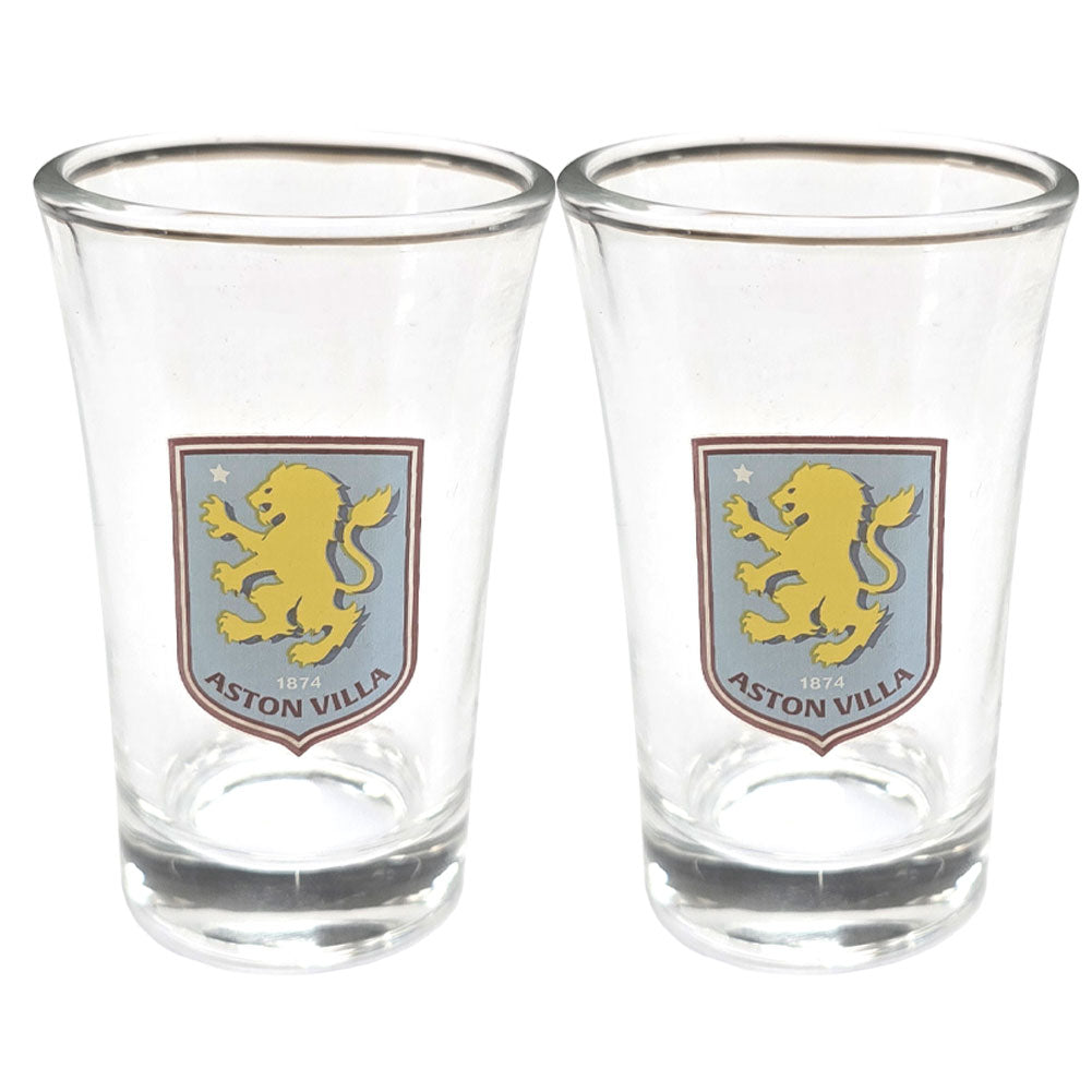 Aston Villa FC 2pk Shot Glass Set - Shop Shot Glasses At Gift Moments - 1