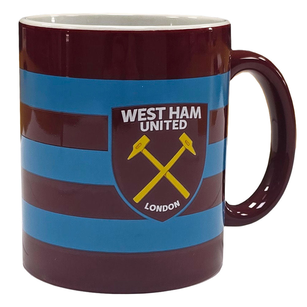 West Ham United FC Bar Stripe Mug - Shop Mugs At Gift Moments - 1