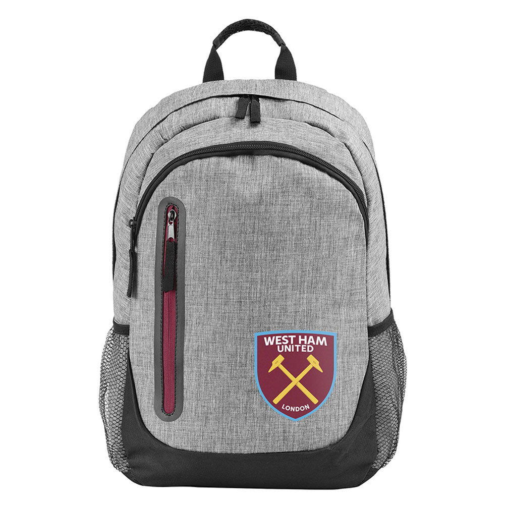 West Ham United FC Heather Grey Backpack - Shop Bags At Gift Moments - 1