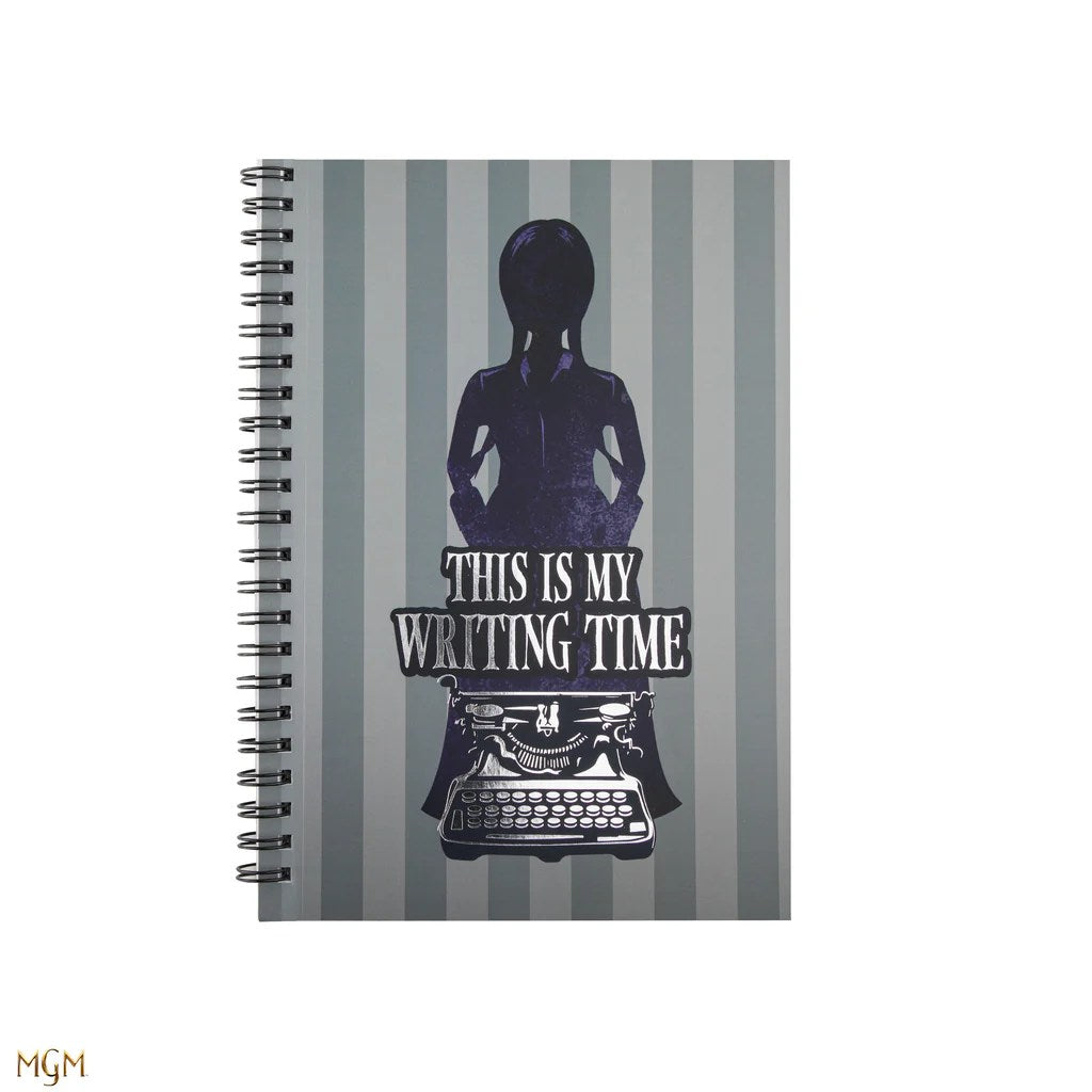 Soft cover Notebook Wednesday this is my writing time purple
