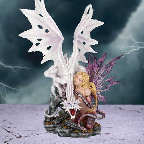 Aarya Dragon Guardian Dragon & Fairy Figurine 59cm: 1 - Figurines Extra Large (Over 50cm) By Gift Moments
