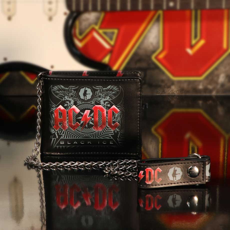 AC/DC Black Ice Album Embossed Wallet and Chain: 1 - Wallets By AC/DC