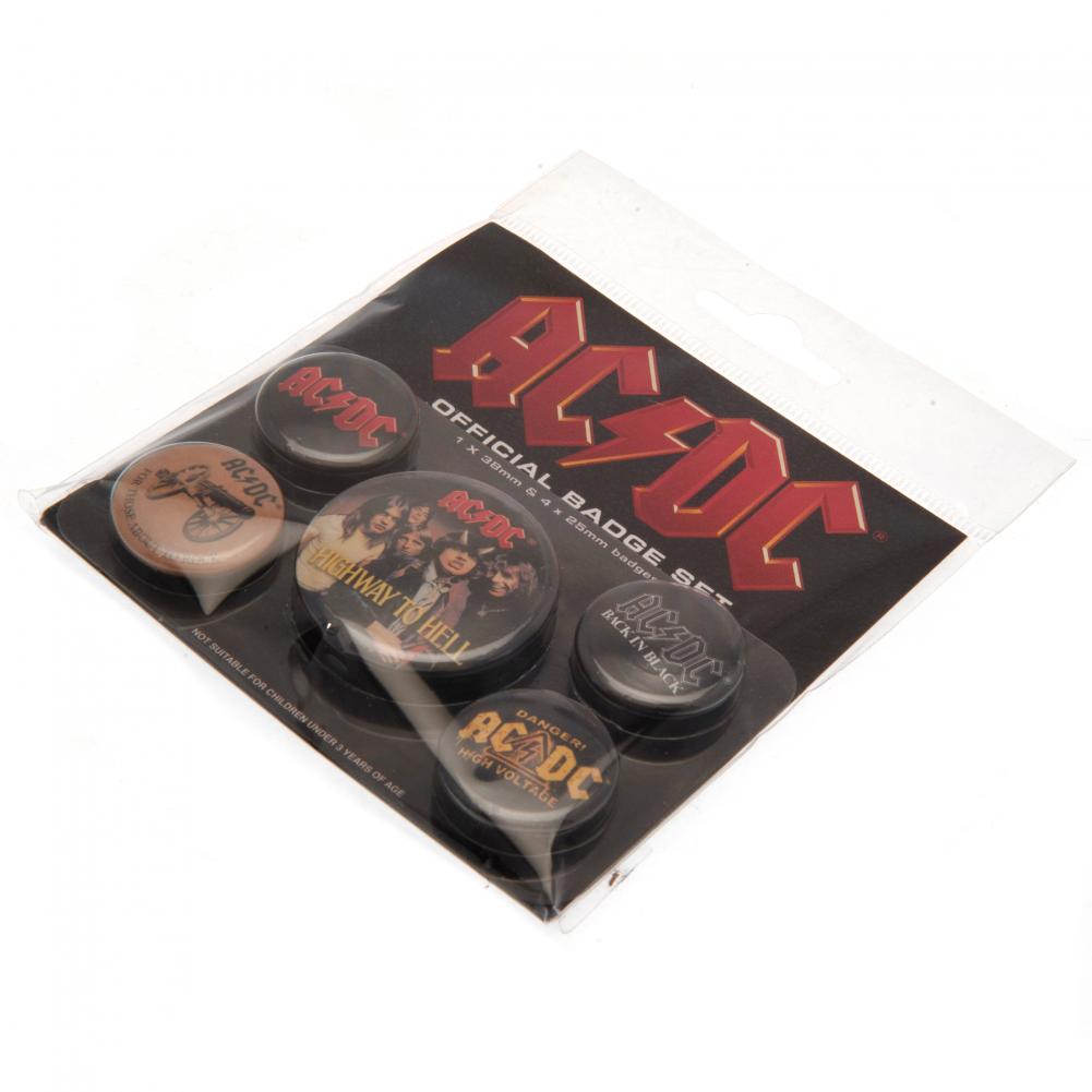 AC/DC Button Badge Set - Shop Badges At Gift Moments - 1