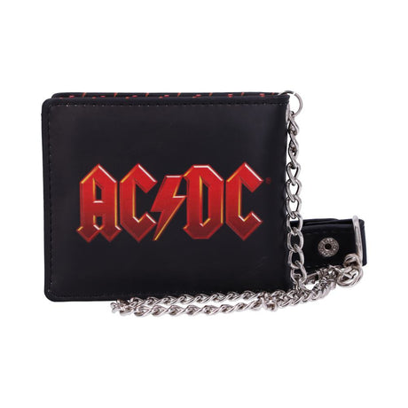 AC/DC Logo Leather Lightning Chained Wallet: 5 - Wallets By AC/DC