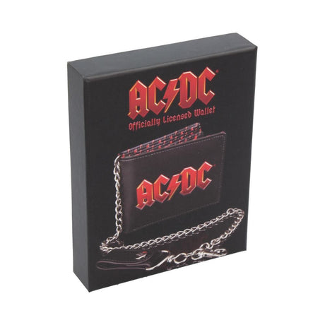 AC/DC Logo Leather Lightning Chained Wallet: 8 - Wallets By AC/DC