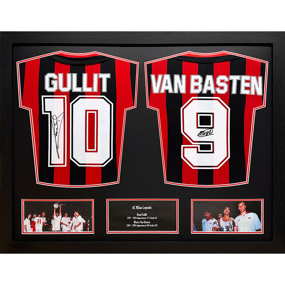 AC Milan 1988 Gullit & Van Basten Signed Shirts (Dual Framed): 1 - Signed Memorabilia By AC Milan