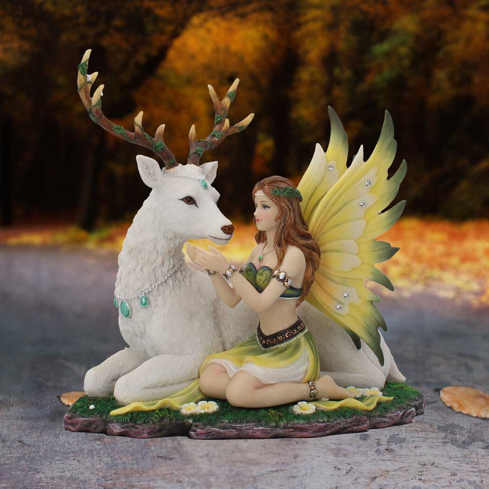 Adoration stag and spring fairy medium figurine - Shop Figures & Collectables At Gift Moments - 1