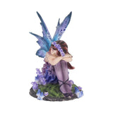 Akina Floral Fairy Figurine in Purple Blue: 3 - Figurines Small (Under 15cm) By Gift Moments