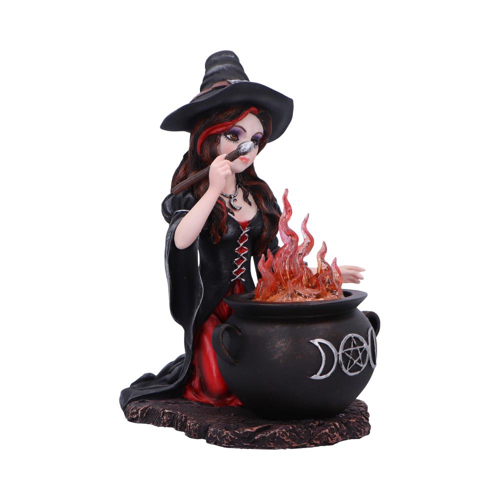 Althea Witch figurine with Flame Cauldron - Shop Figurines Medium (15-29cm) At Gift Moments - 5