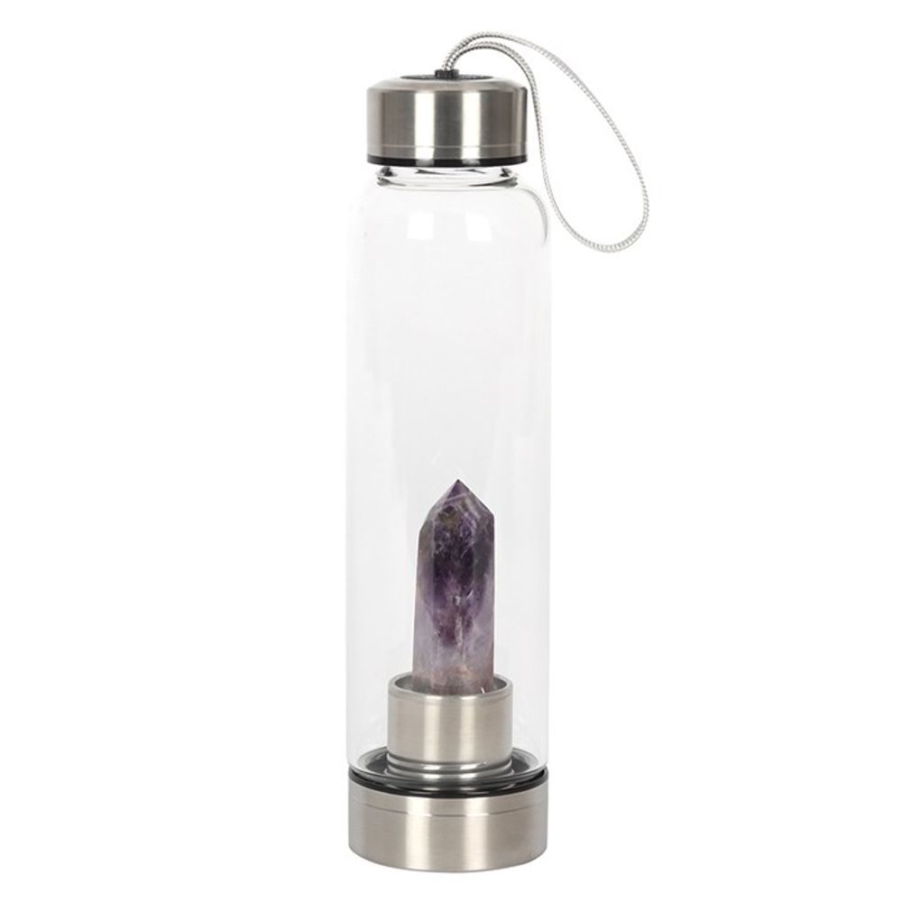 Amethyst Calming Glass Water Bottle: 1 - Water Bottles By Gift Moments