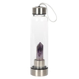Amethyst Calming Glass Water Bottle: 1 - Water Bottles By Gift Moments