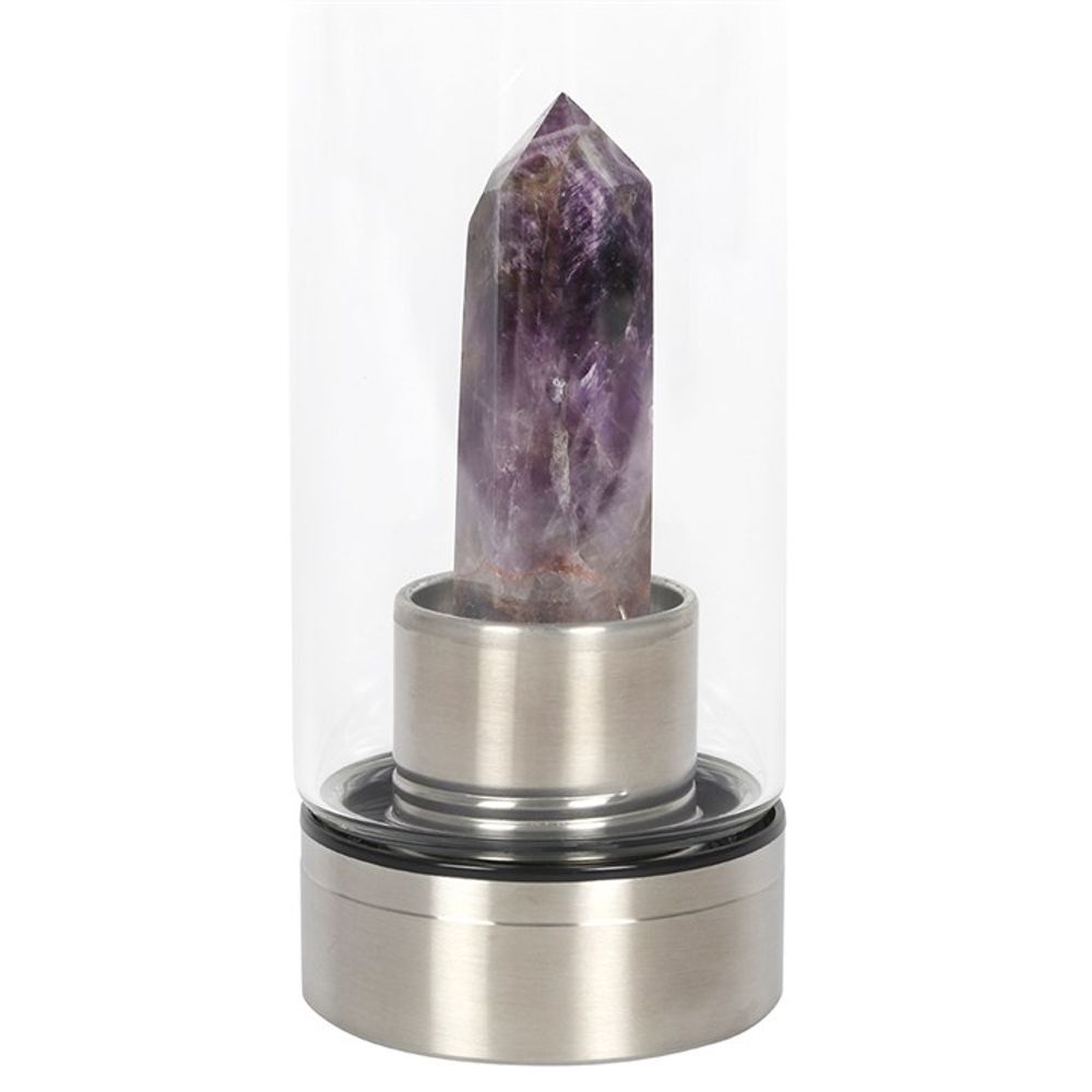 Amethyst Calming Glass Water Bottle: 2 - Water Bottles By Gift Moments