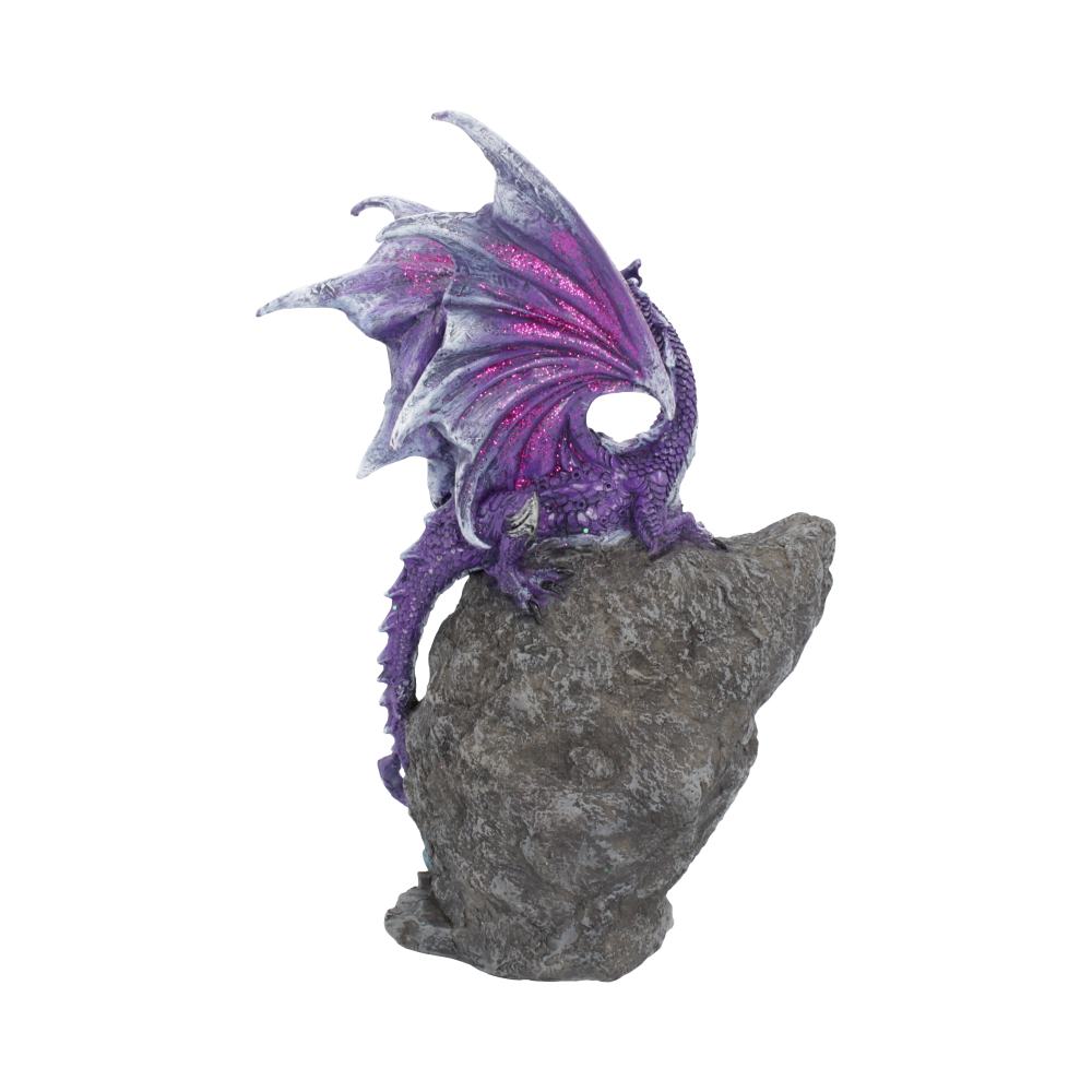 Amethyst Custodian Fantasy Purple Dragon Sitting On A Geode 22cm: 4 - Figures & Collectables By Gift Moments