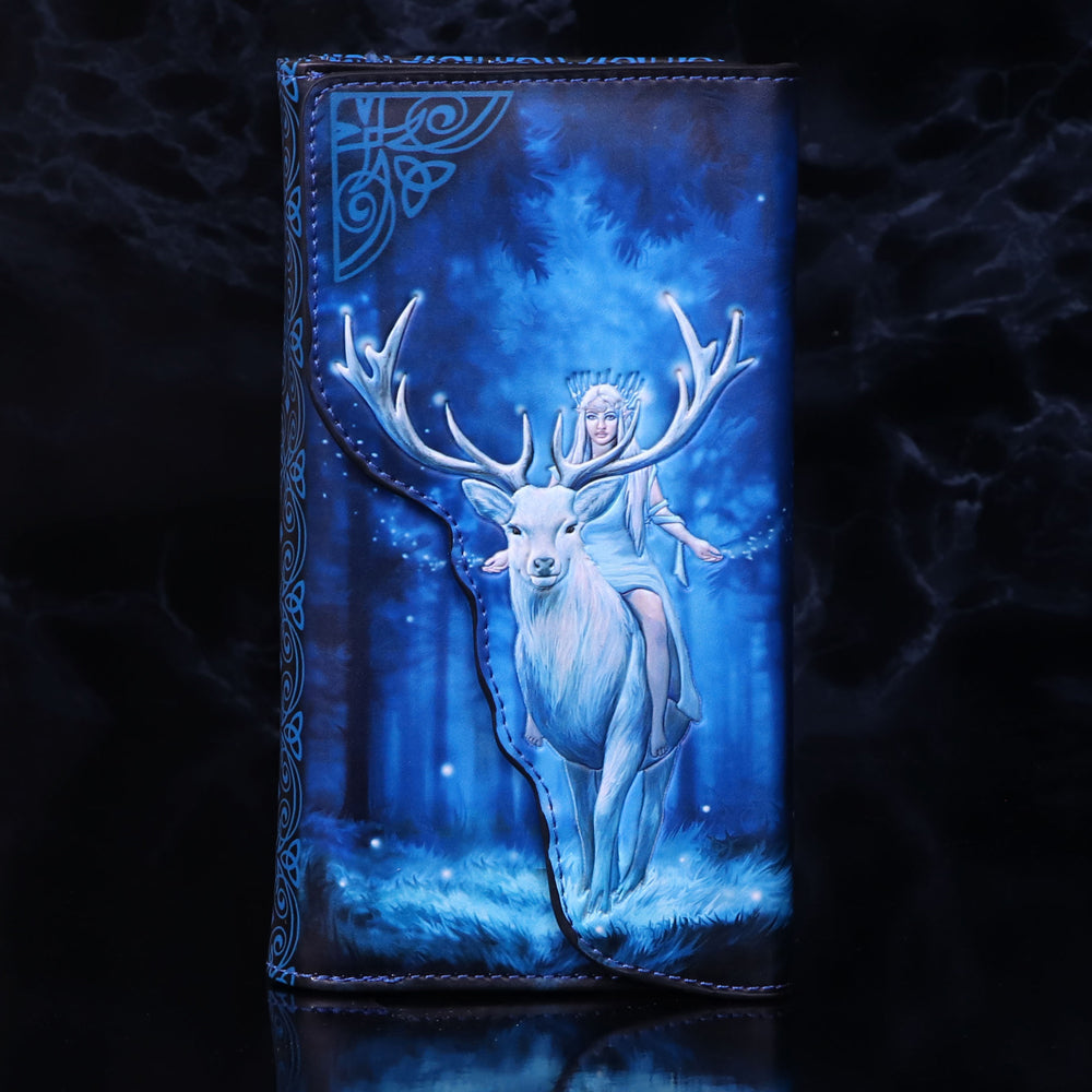 Anne Stokes Fantasy Forest Elven Queen and Stag Embossed Purse: 1 - Purses By Anne Stokes