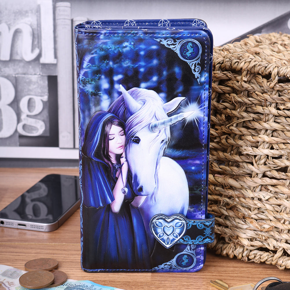 Anne Stokes Solace Embossed Purse Gothic Unicorn Wallet: 1 - Purses By Anne Stokes