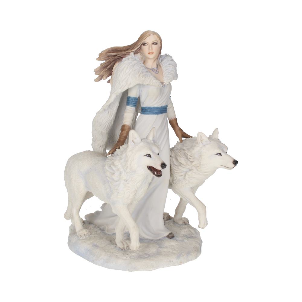 Anne Stokes Winter Guardians Wolf Companion Figurine: 2 - Figurines Medium (15-29cm) By Anne Stokes