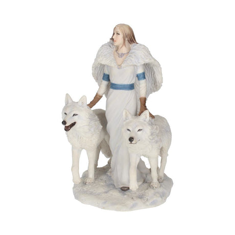 Anne Stokes Winter Guardians Wolf Companion Figurine: 3 - Figurines Medium (15-29cm) By Anne Stokes