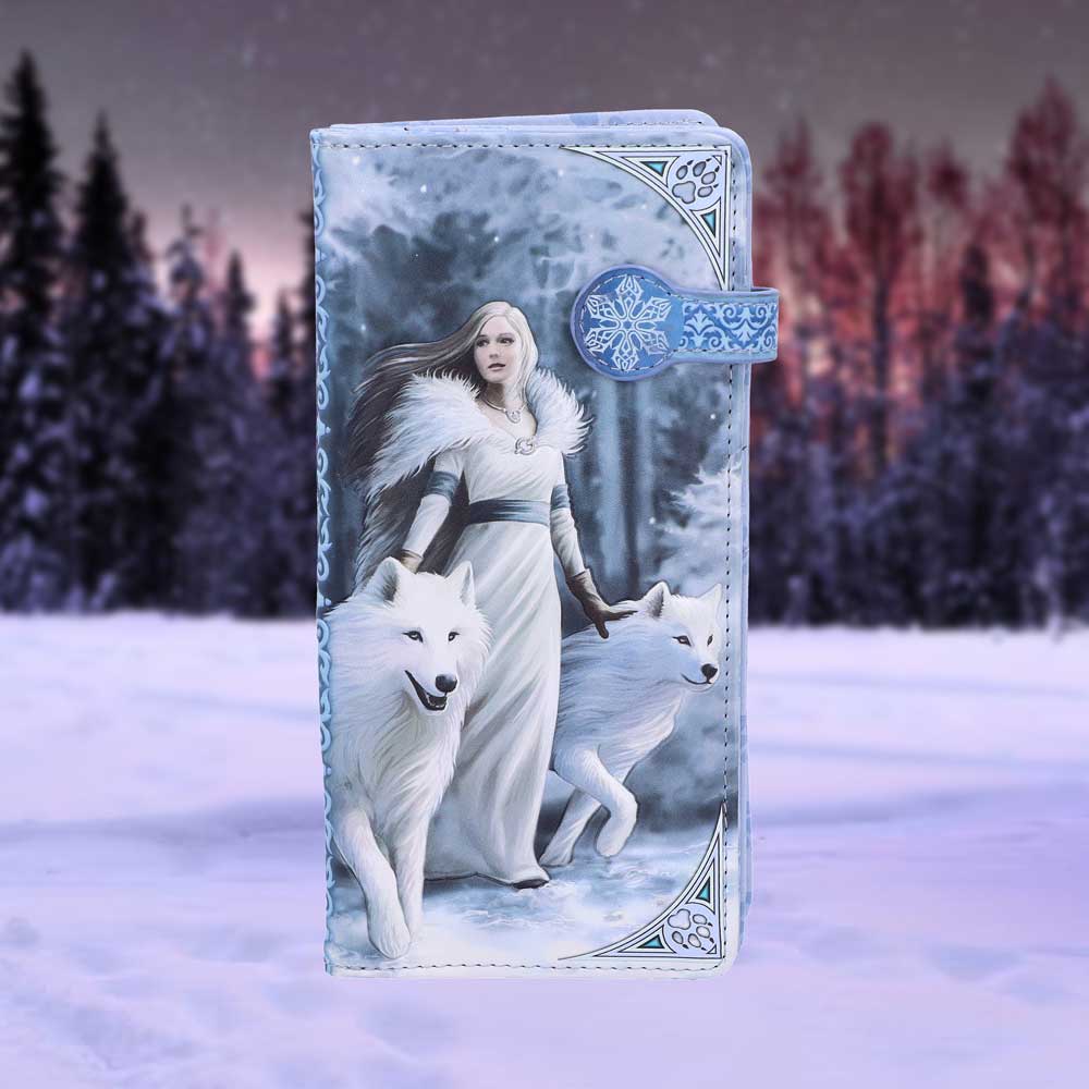 Anne Stokes Winter Guardians Wolf Embossed Purse: 1 - Purses By Anne Stokes