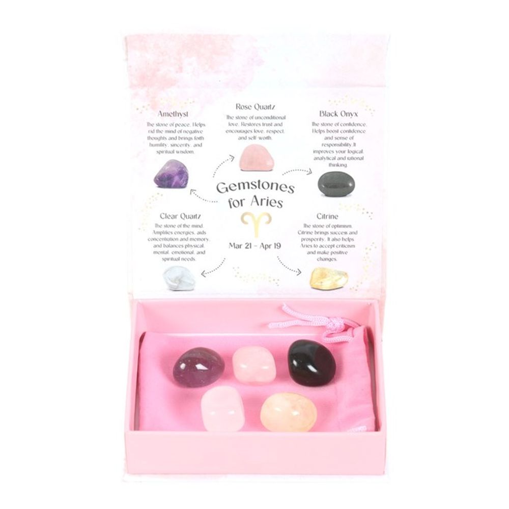 Aries Crystal Tumblestone Set: 2 - By Gift Moments