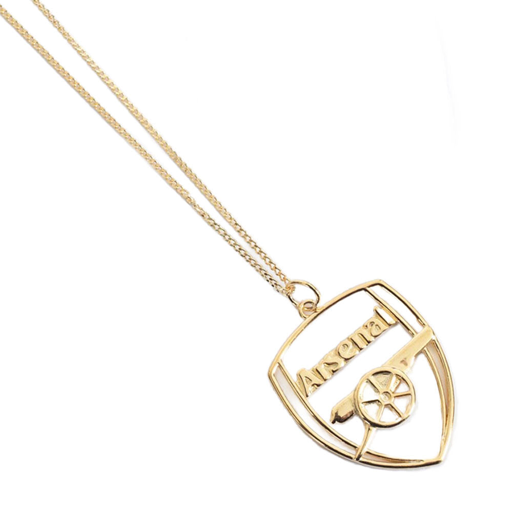 Arsenal FC 18ct Gold Plated on Silver Crest Pendant & Chain: 1 - Necklaces By Arsenal