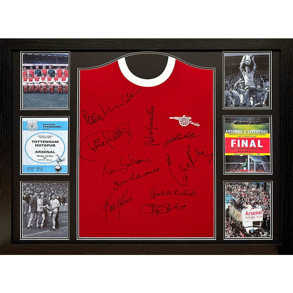 Arsenal FC 1971 Double Winners Signed Shirt (Framed): 1 - Signed Memorabilia By Arsenal