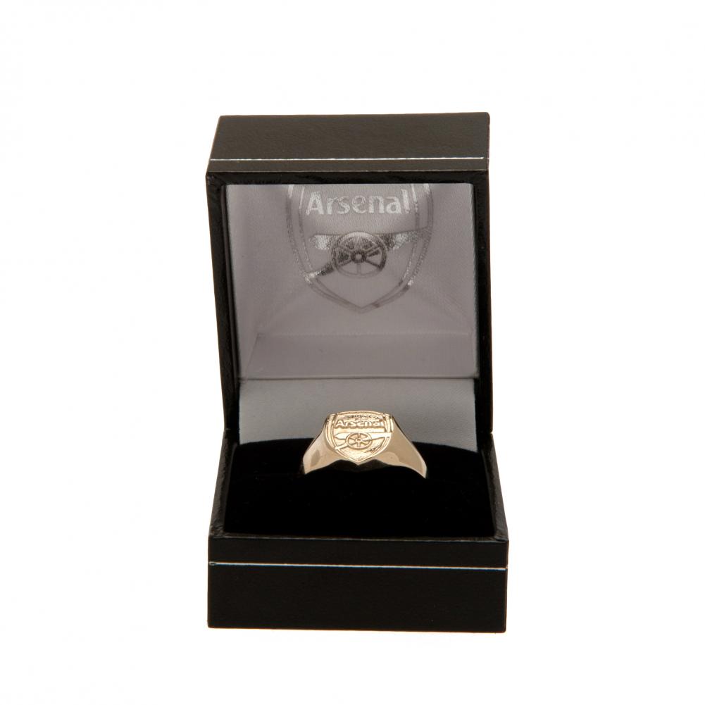 Arsenal FC 9ct Gold Crest Ring Medium: 1 - Jewellery By Arsenal