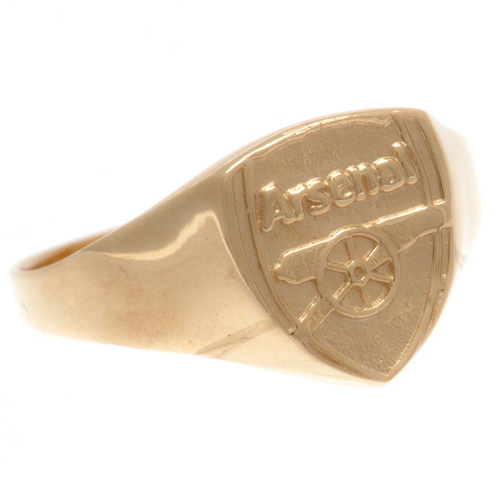 Arsenal FC 9ct Gold Crest Ring Medium: 3 - Jewellery By Arsenal