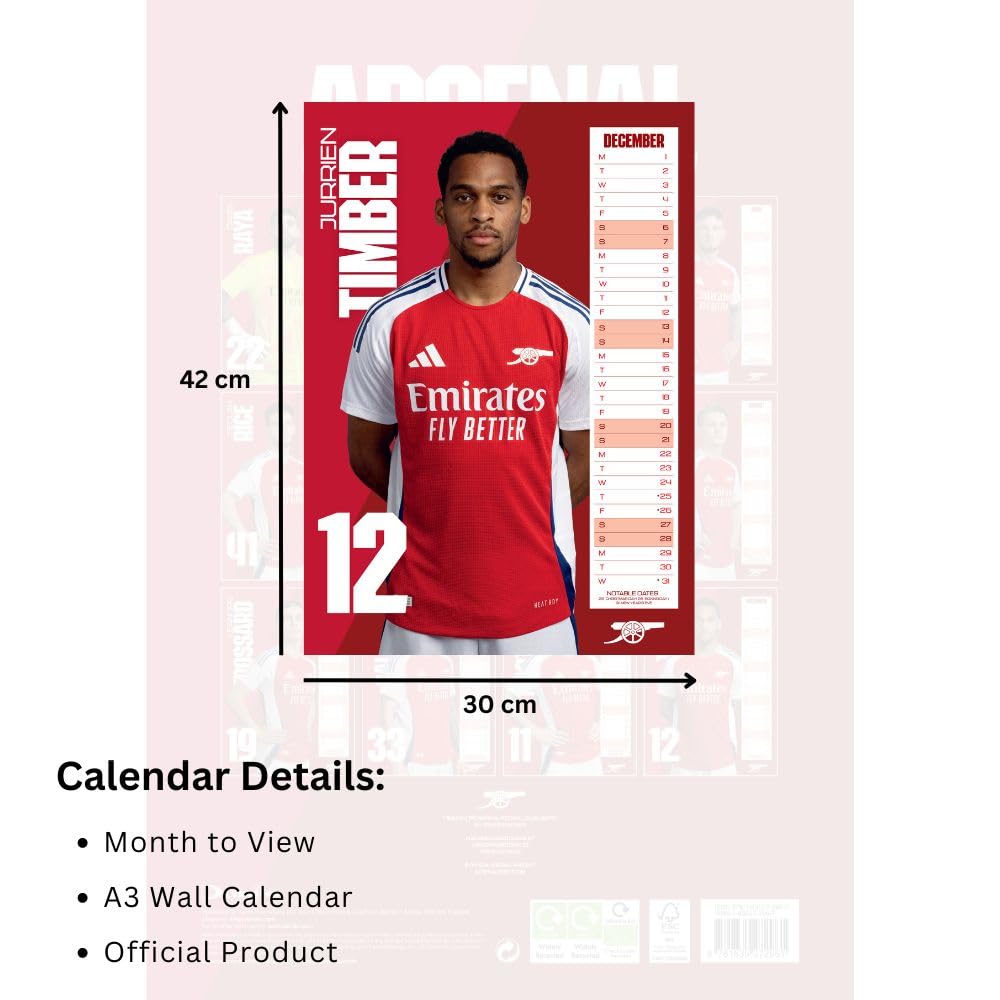 Arsenal FC A3 Calendar: 5 - Calendars By Arsenal