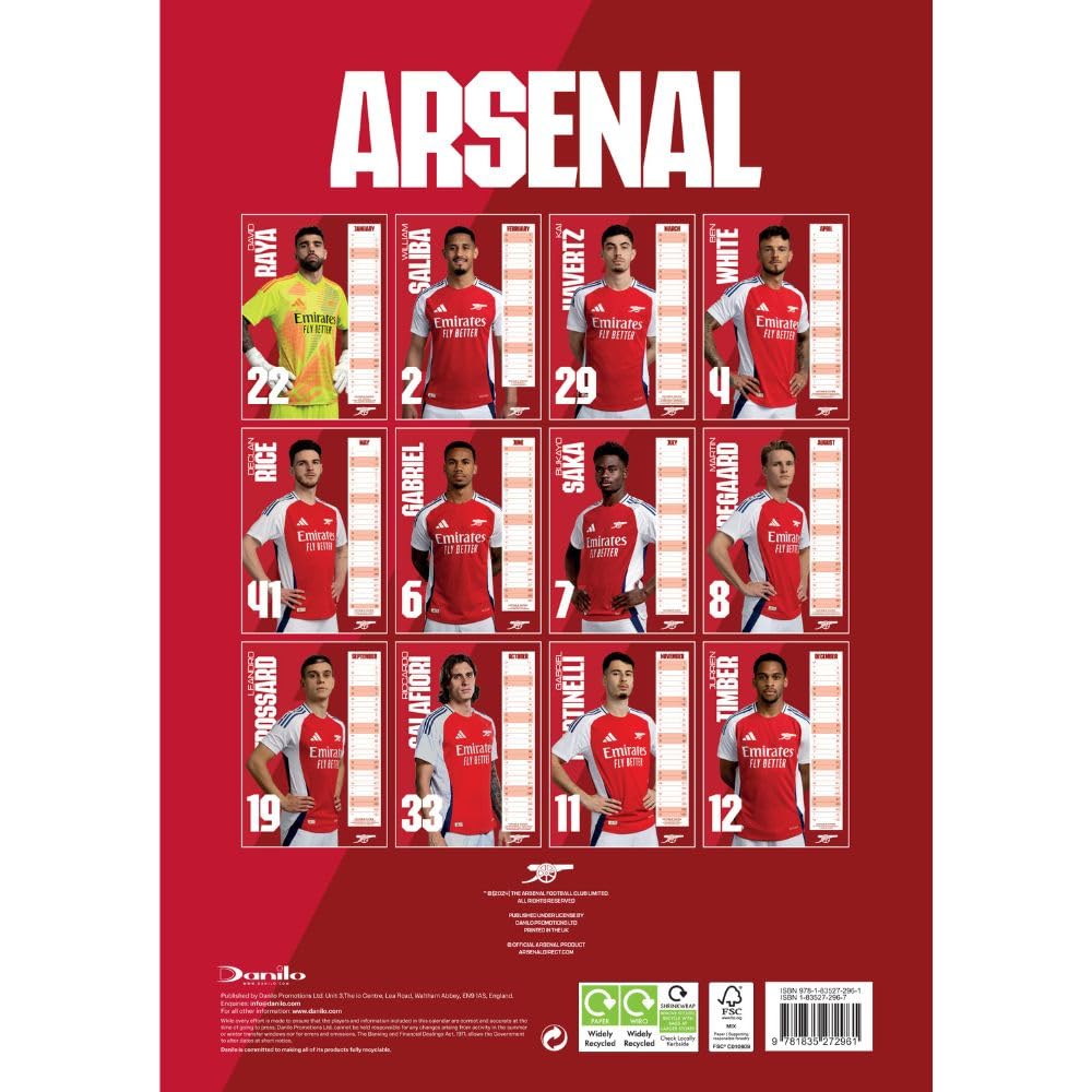 Arsenal FC A3 Calendar: 4 - Calendars By Arsenal